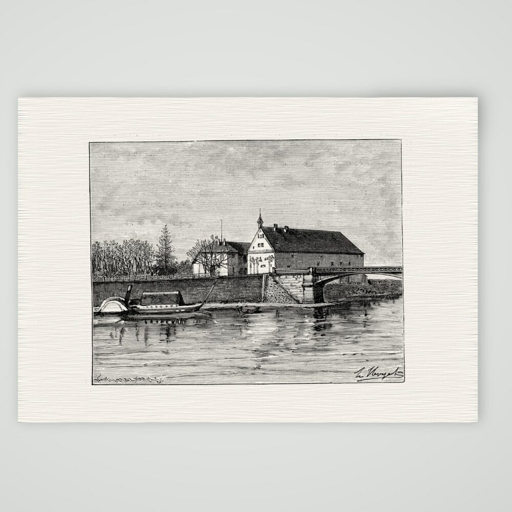 Schloss Hoya an der Weser – Kunstdruck auf Leinenpapier